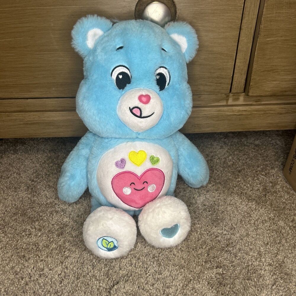 Care Bears ALWAYS HERE Bear Hearts 13" Blue Plush Stuffed Animal